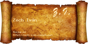 Zech Iván névjegykártya